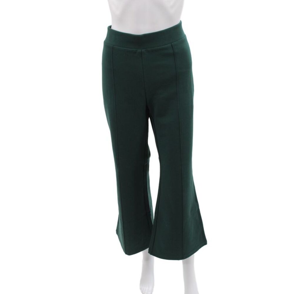 Addison Bay Womens Green Cropped Pull On Pants Athleisure Size 16